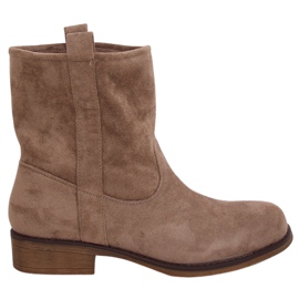 Dámské semišové tmavě béžové kozačky ST-18P Khaki béžový hnědý Dámské semišové tmavě béžové kozačky ST-18P Khaki béžový hnědý