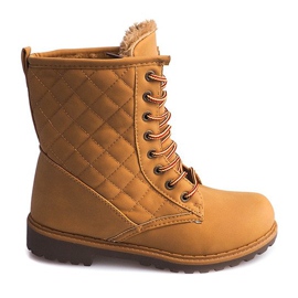 Teplý prošívaný lapač 8016 Camel hnědý