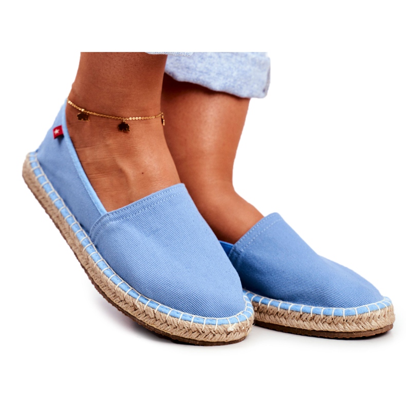 Dámské espadrilky pletená podrážka modrá Big Star DD274A153 modrý