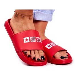 Dámské pantofle Big Star Red GG274041 červený