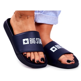 Dámské pantofle Big Star Classic Navy Blue GG274043 námořnická modř