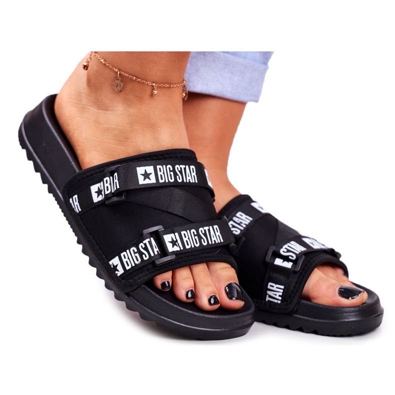 Dámské pantofle Big Star Military Black GG274018 černá