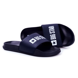 Pánské pantofle Big Star Rubber Navy Blue GG174931 námořnická modř