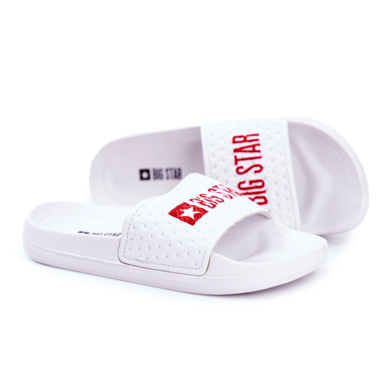 Dětské pantofle Big Star bílé prošívané GG374803 bílý