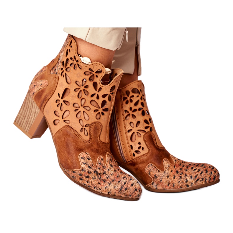 Dámské kozačky na vysokém podpatku Maciejka jarní červená 04369-29 béžový vícebarevný Dámské kozačky na vysokém podpatku Maciejka jarní červená 04369-29 béžový vícebarevný