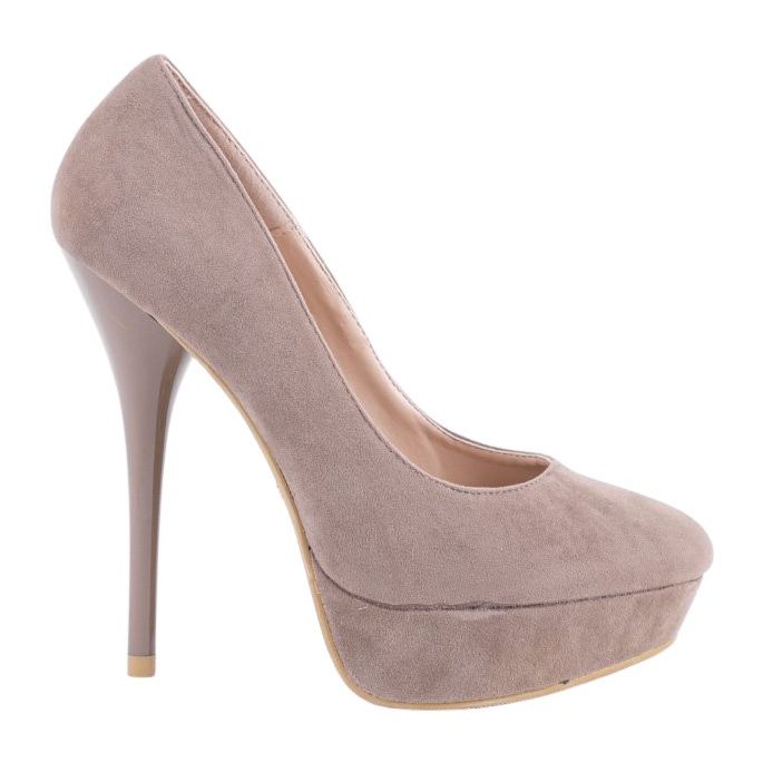 Khaki semišové vysoké podpatky S3477-4 vícebarevný zelená