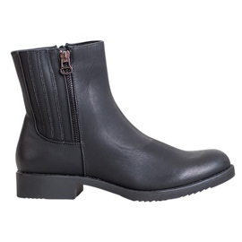 J. Star Vysoké boty s eko kůží černý