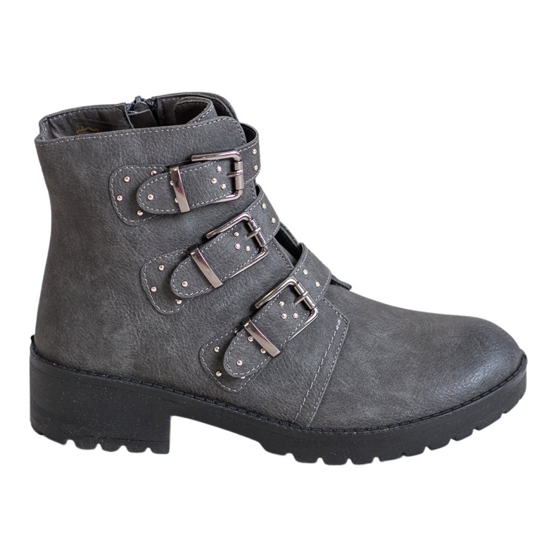 J. Star Šedí dělníci se sponami šedá