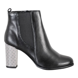 Evento Klasické kožené boty černý