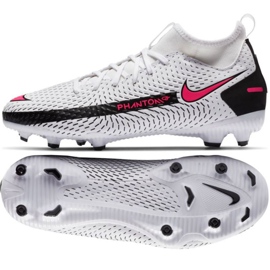 Fotbalová obuv Nike Phantom Gt Academy Df FG / MG Jr CW6694-160 bílá vícebarevný