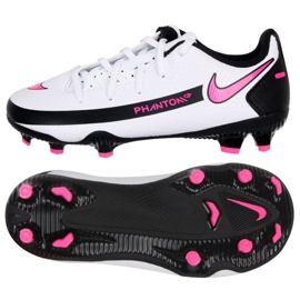Fotbalová obuv Nike Phantom Gt Club FG / MG Jr DC9466-160 bílá vícebarevný
