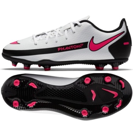 Fotbalová obuv Nike Phantom Gt Club FG / MG Jr CK8479-160 bílá vícebarevný