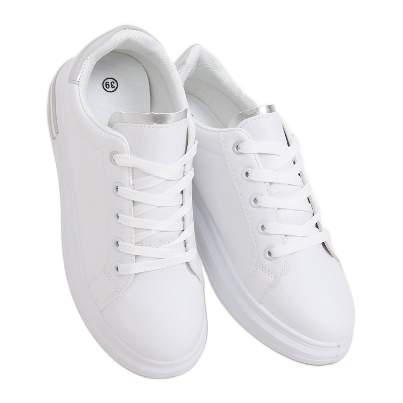 Bílé dámské tenisky LG20 WHITE / SILVER bílý stříbrný