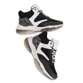 Černé vysoké tenisky 2000-C06 černý