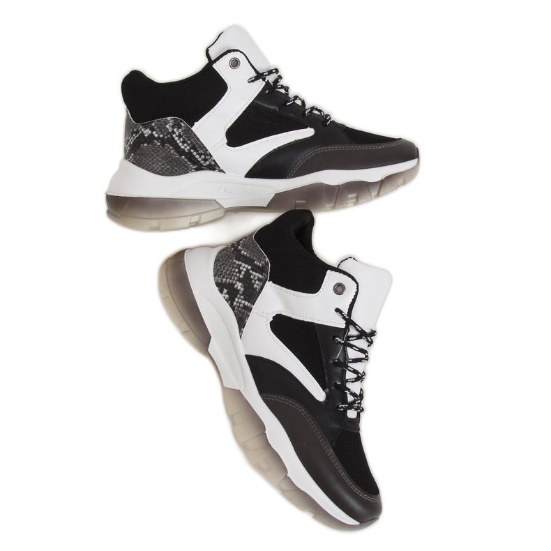 Černé vysoké tenisky 2000-C06 černá Černé vysoké tenisky 2000-C06 černá