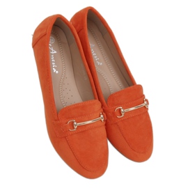 Oranžové dámské mokasíny 88-385 Orange pomerančový