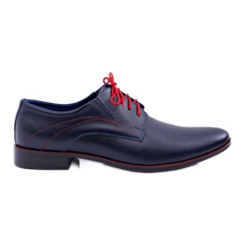 Mario Boschetti Pánské brogues, elegantní kůže, námořnická modř Menelaos červený
