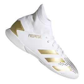 Kopačky Adidas Predator 20.3 In Jr FW9218 šedá / stříbrná, bílá, zlatá bílý Kopačky Adidas Predator 20.3 In Jr FW9218 šedá / stříbrná, bílá, zlatá bílý
