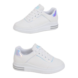 Bílé dámské tenisky 1239-Y Silver bílý šedá