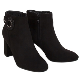 Černé kozačky na vysokém podpatku J-25 Black černý