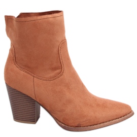 Camel M398 Velbloudí kozačky na vysokém podpatku hnědý