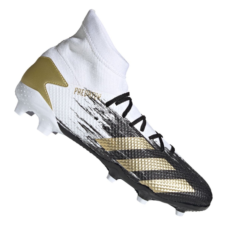 Kopačky Adidas Predator 20.3 Fg M FW9196 černá, bílá, černá, zlatá bílý
