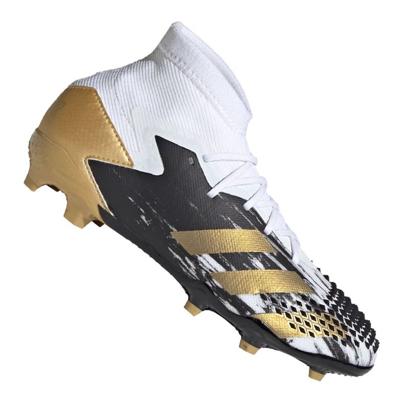 Kopačky Adidas Predator 20.1 Fg Jr FW9208 černá, bílá, černá, zlatá bílý