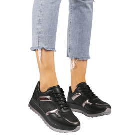 Černé sportovní tenisky z ekokůže 2019-447 černá