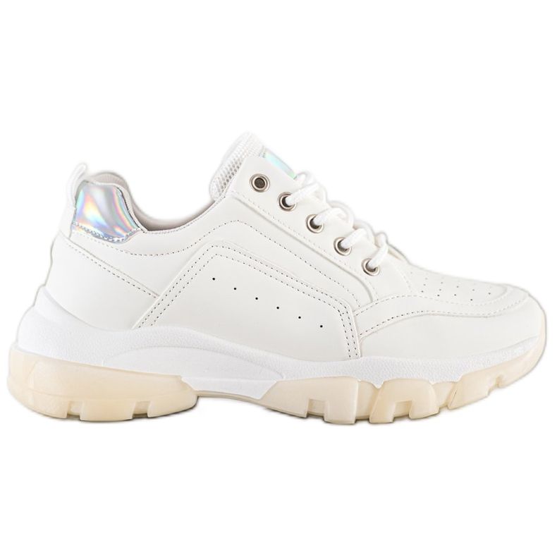 SHELOVET Eko kožené tenisky bílý