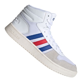Basketbalové boty Adidas Hoops 2.0 Mid M FW8252 vícebarevný bílý Basketbalové boty Adidas Hoops 2.0 Mid M FW8252 vícebarevný bílý