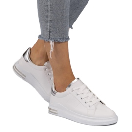 LG20 bílé klasické tenisky bílý stříbro šedá