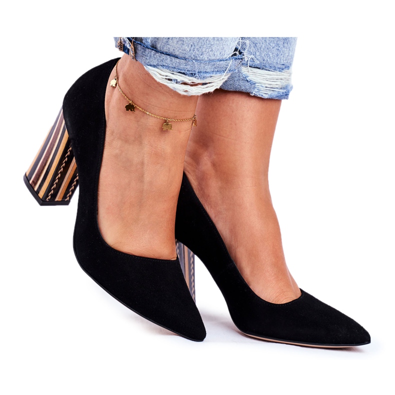 PV3 Dámské lodičky Visconi semiš černá 7417302/200 PV3 Dámské lodičky Visconi semiš černá 7417302/200