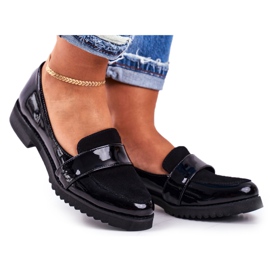 Dámské mokasíny Lordsy Patent Leather Black Nicole 2589 černý
