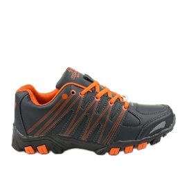 Šedý dámský sportovní trekking W118 pomerančový šedá