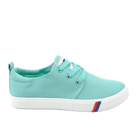 Zelené klasické dámské tenisky T-1743 zelená Zelené klasické dámské tenisky T-1743 zelená