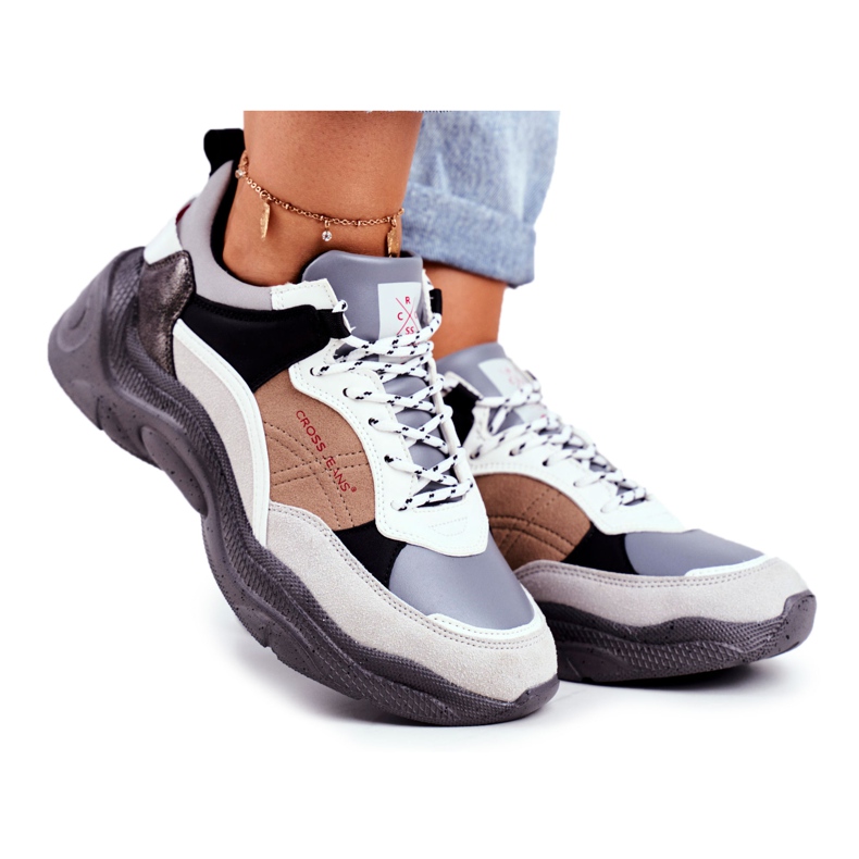 Dámské sportovní boty Cross Jeans šedé GG2R4037 šedá
