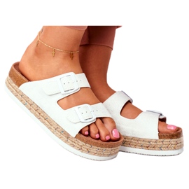 Dámské pantofle Big Star White FF274665 bílý vícebarevný Dámské pantofle Big Star White FF274665 bílý vícebarevný