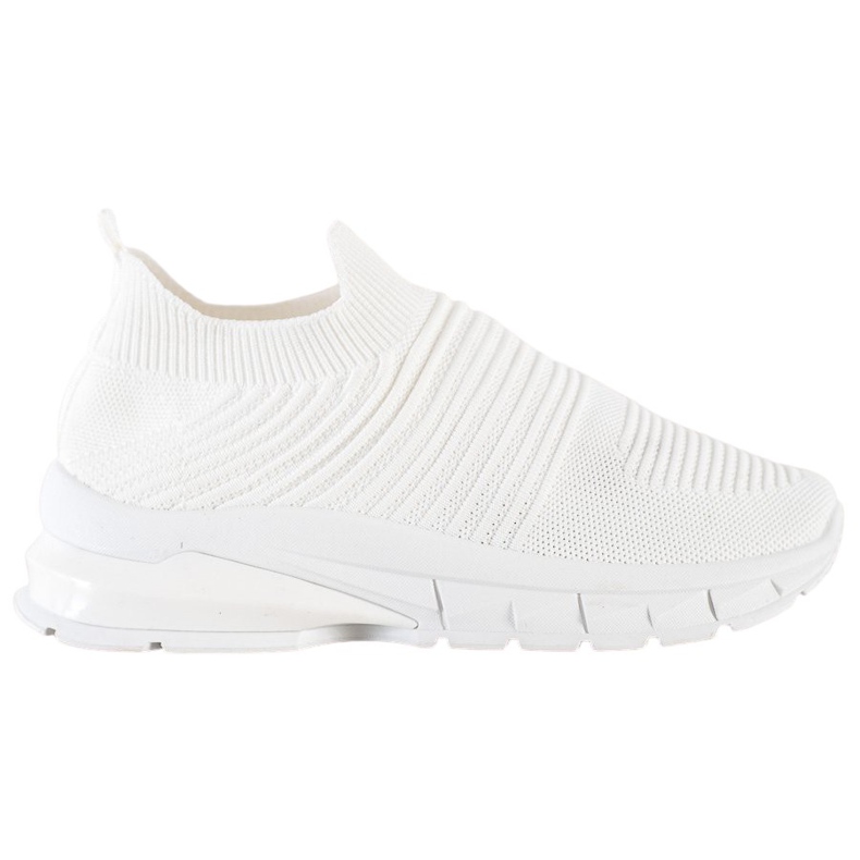 SHELOVET Textilní nazouvací tenisky bílý