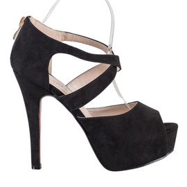 Queentina Otevřená lodičky na platformě černý