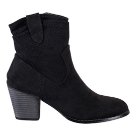 Bestelle Klasické prolamované kovbojské boty černá Bestelle Klasické prolamované kovbojské boty černá