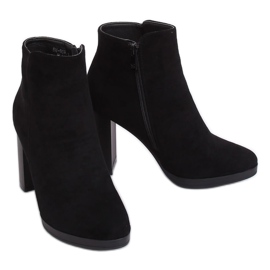 Černé kozačky na vysokém podpatku BM-9091-1 Black černý
