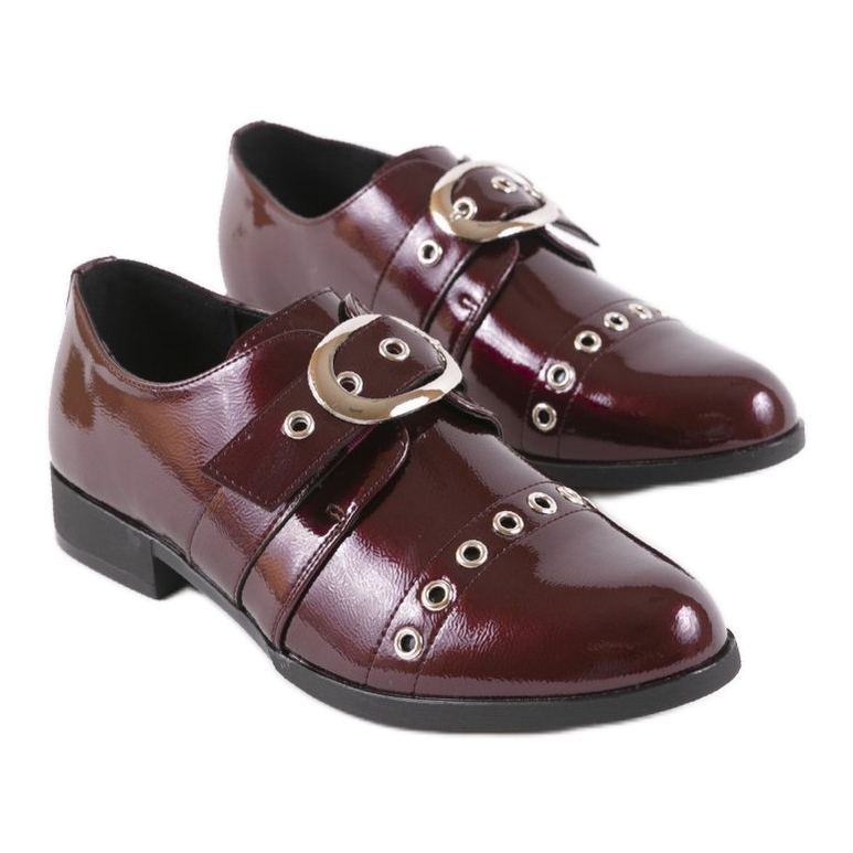 Červeně lakované boty se sponou C18-6263-2 červené Červeně lakované boty se sponou C18-6263-2 červené