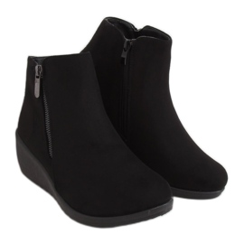 Černá Černá klínová obuv E3267 Černá