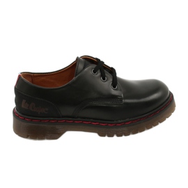 Černé kožené boty Lee Cooper LCJPL-20-01-021 černá