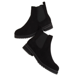 Černé dámské boty Chelsea černé F-3799 Black černý