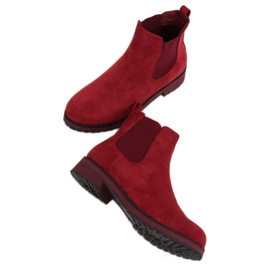 Maroon dámské boty F-3799 Wine červený