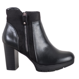 Weide Černé kozačky se zipem černý