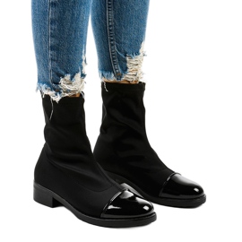 NC780 černé ploché nazouvací boty černá