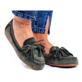 Dámské mokasíny Maciejka kožené olivové 04830-24 zelená Dámské mokasíny Maciejka kožené olivové 04830-24 zelená