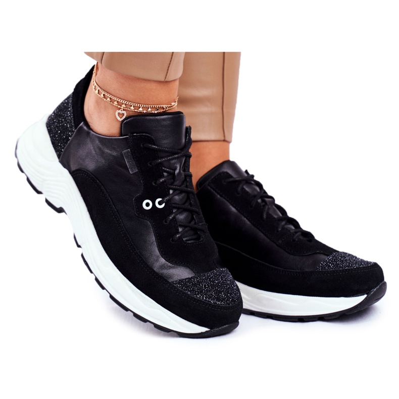 Dámské sportovní boty Tenisky Maciejka Leather 04845-01 černá Dámské sportovní boty Tenisky Maciejka Leather 04845-01 černá